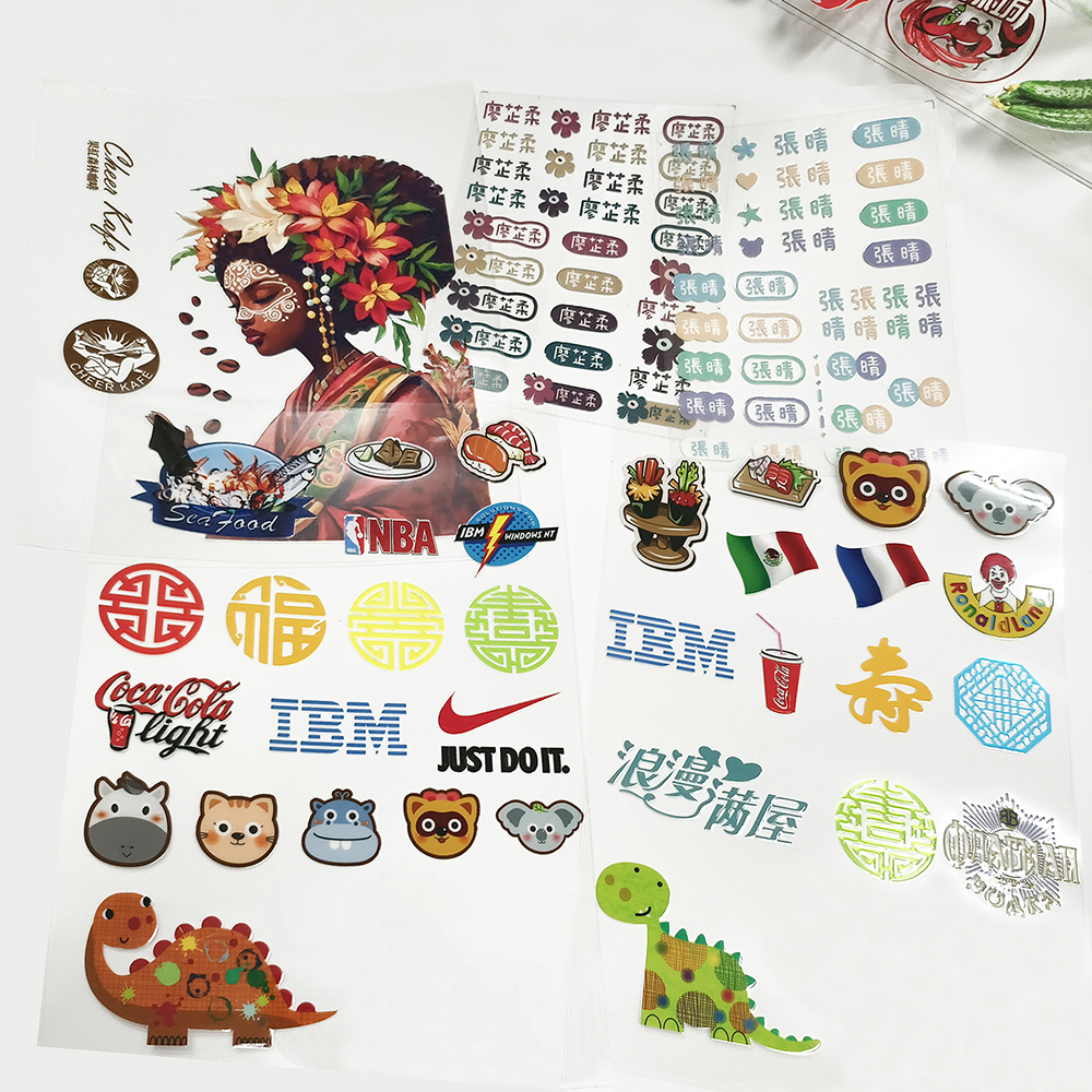 數位印刷貼紙、電鑄貼片、水晶轉印貼標