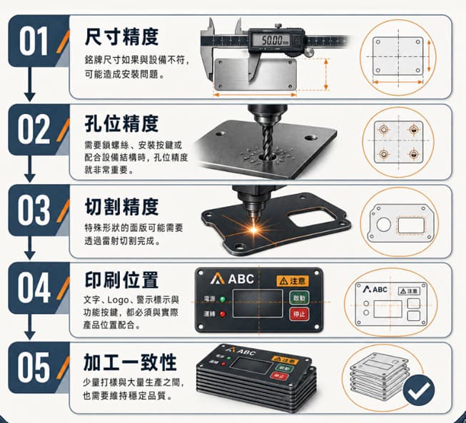 企業採購銘牌與機械面版,不能只比單價:解析專業台中銘版印刷廠的選擇關鍵